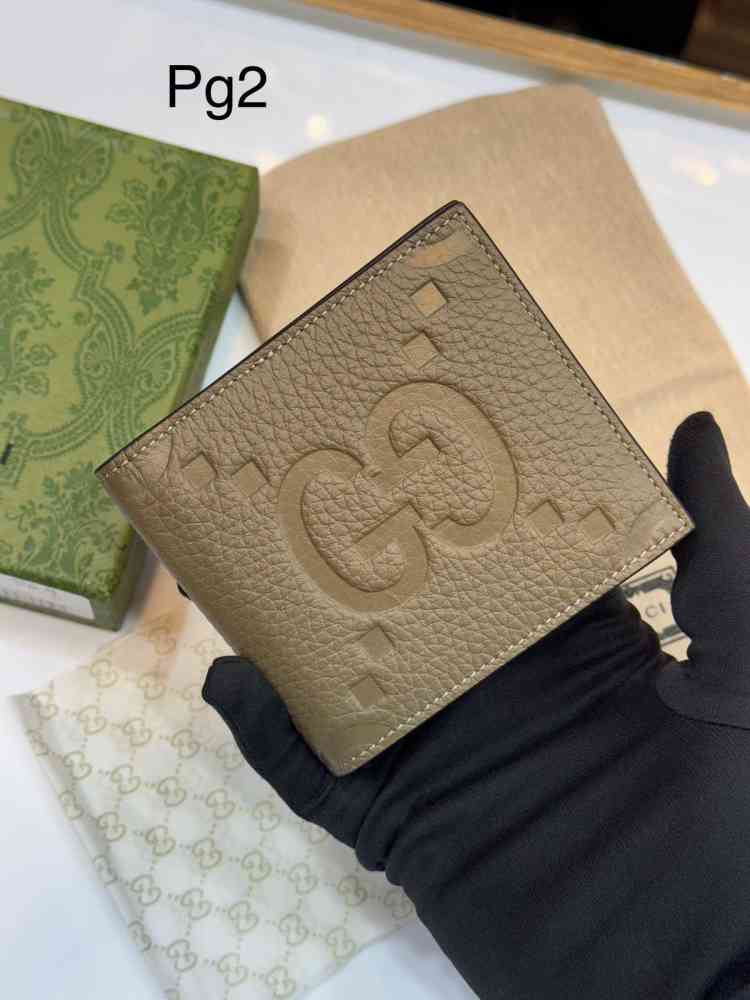 Gucci Brown Premium Compact Wallet-thumb-0