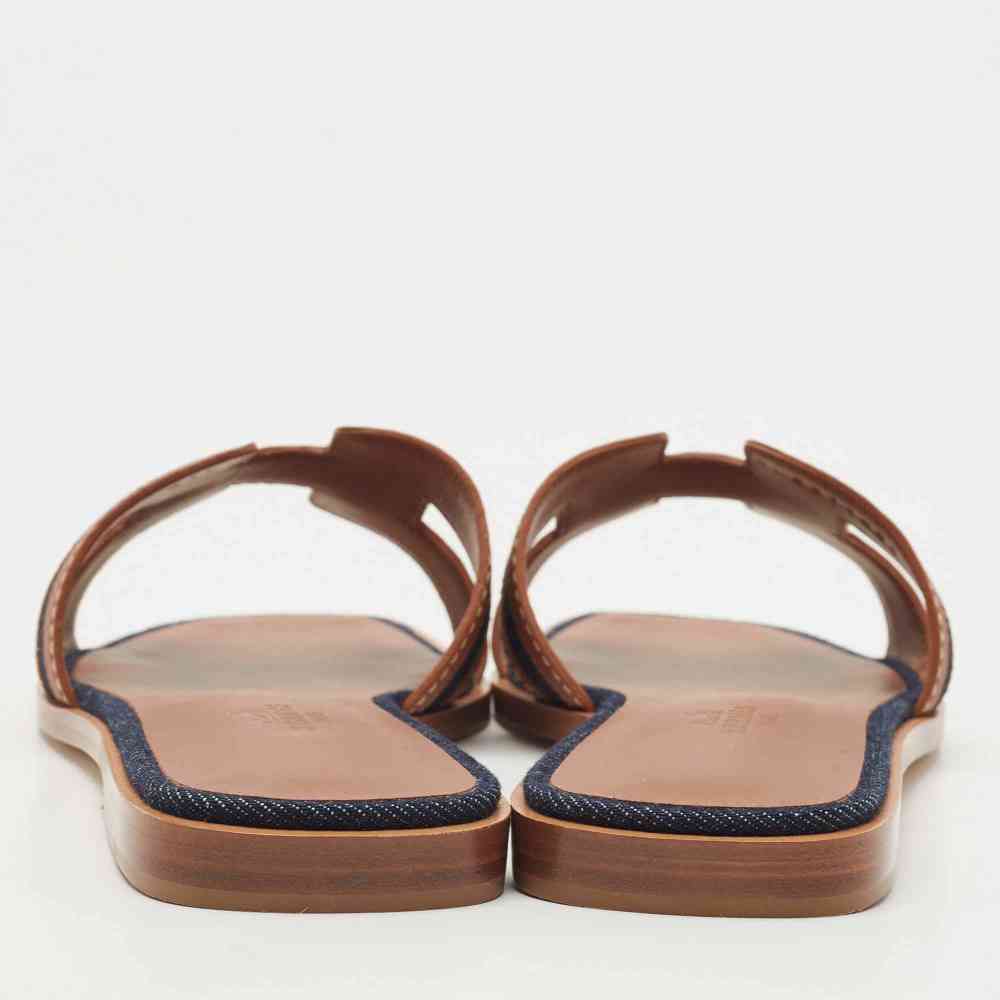Hermes Brown Premium Quality Women's Flat Sandals-1
