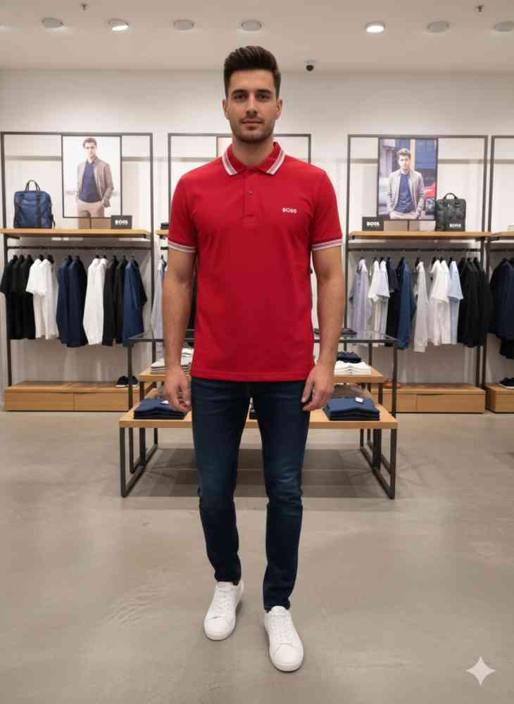 Hugo Boss Red Premium Quality Tees-thumb-0