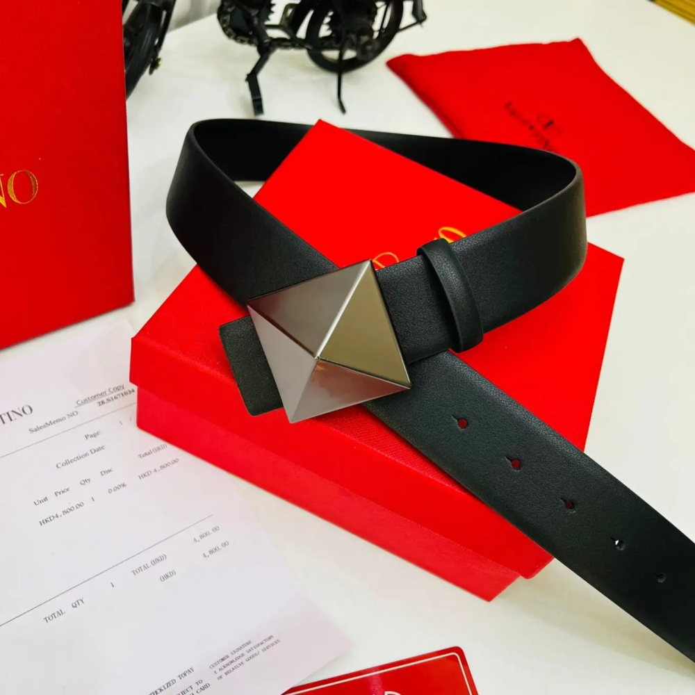 Valentino Black Premium Quality Belt-thumb-0