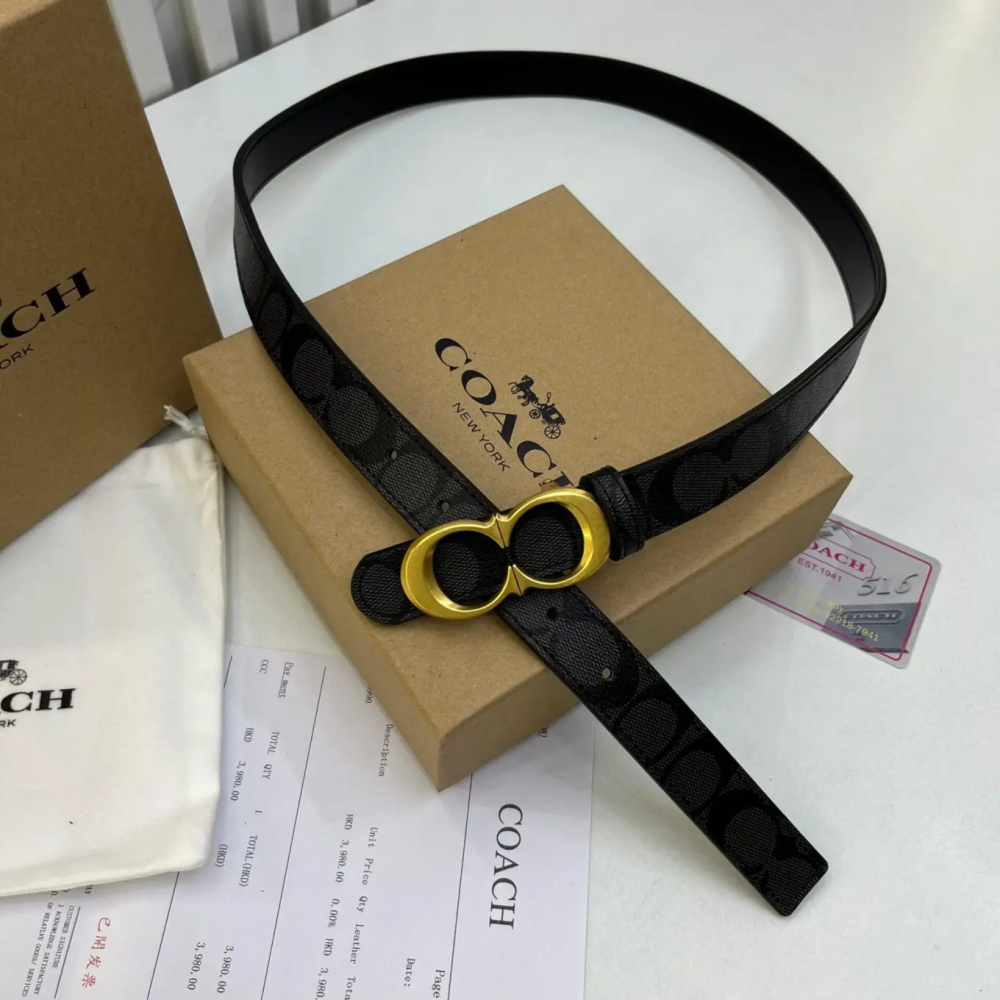 Black Coach Wine Premium Quality Belt