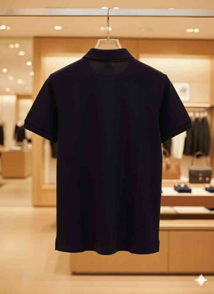 Burberry Black Premium Exclusive Polo T-shirt-thumb-3