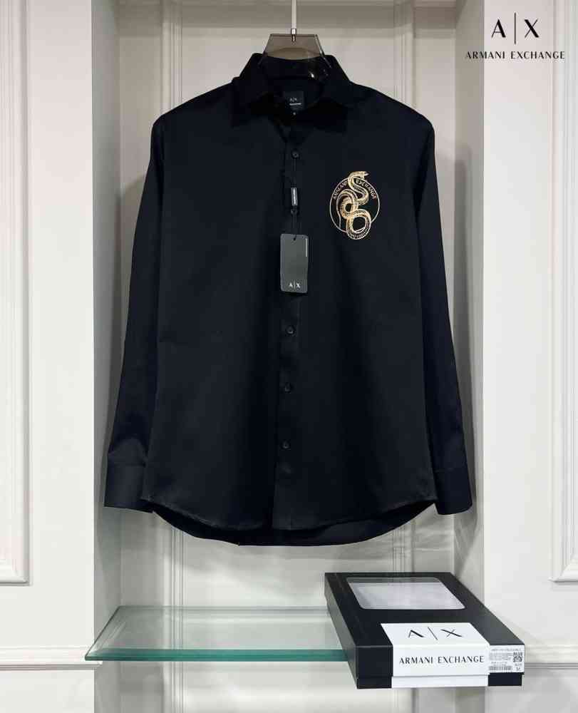 Armani Exchange Black Premium Quality Cotton Shirt-1