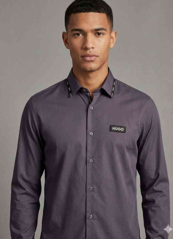 Grey Hugo Boss White Premium Quality Shirt