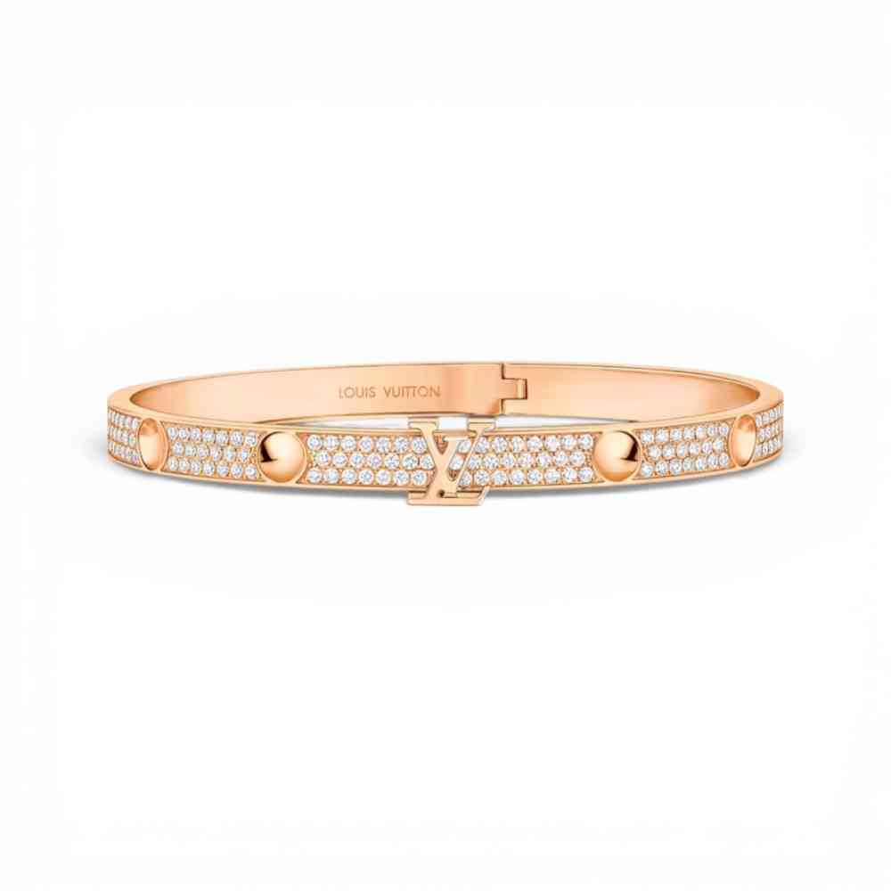 Louis Vuitton Rose Gold Empreinte Medium Bracelet-thumb-0