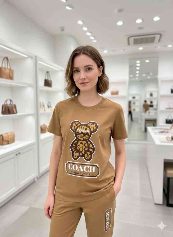 Coach Brown Premium Quality Co-ord Set-thumb-0