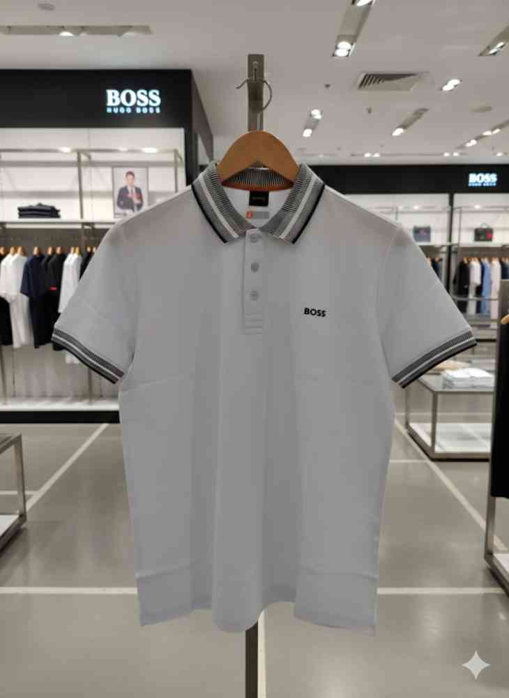 Hugo Boss White Premium Quality Tees-thumb-2