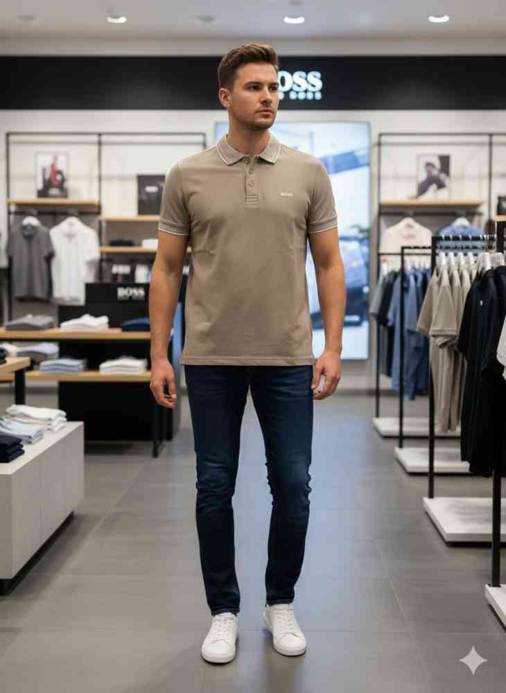 Hugo Boss Brown Premium Quality Tees-1