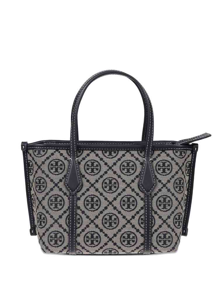 Tory Burch Perry Black Small Embossed Tote Bag-2