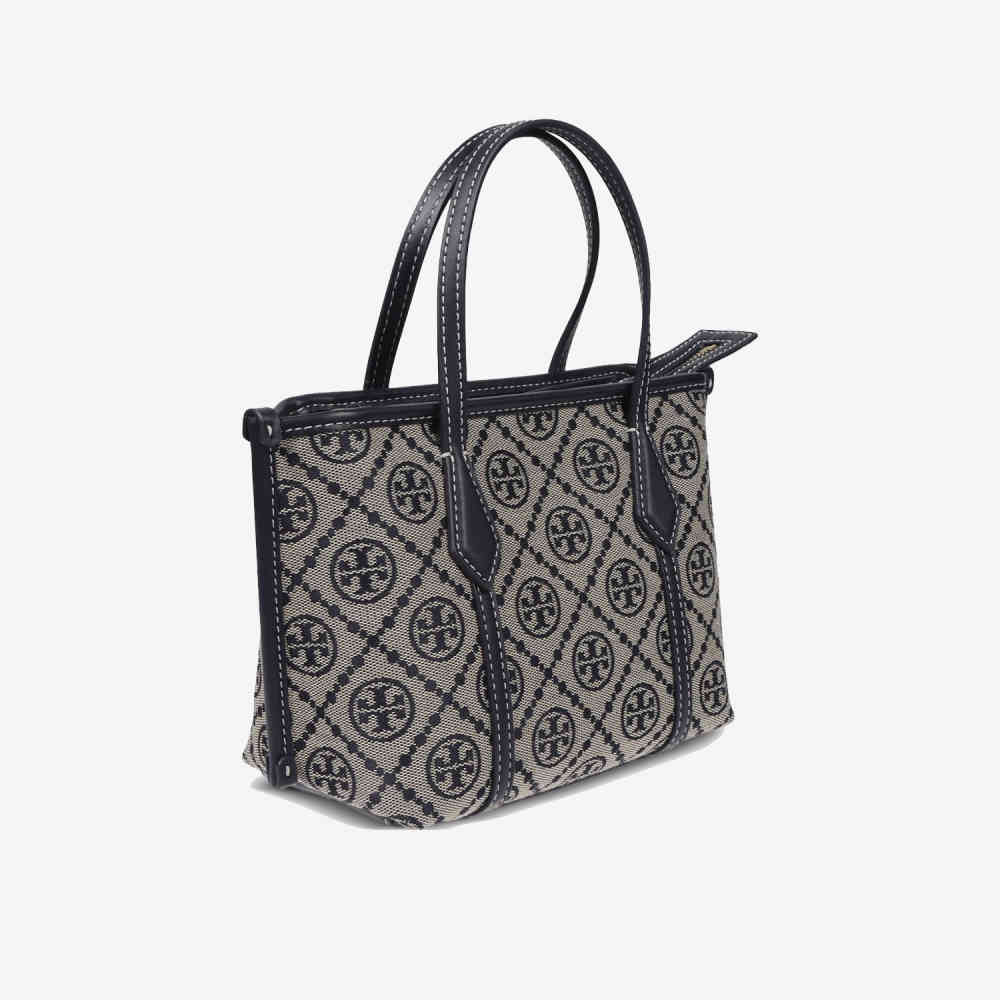 Tory Burch Perry Black Small Embossed Tote Bag-1