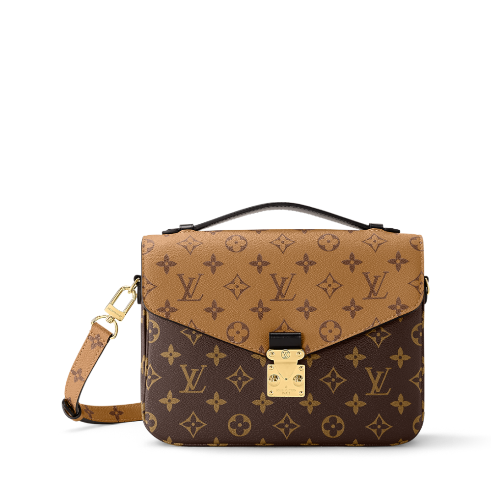 Light Brown Louis Vuitton Metis Pochette Brown East West Shoulder Three Way Sling Bag