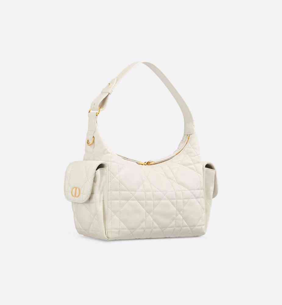 White Christian Dior D-Dream Black Shoulder Bag