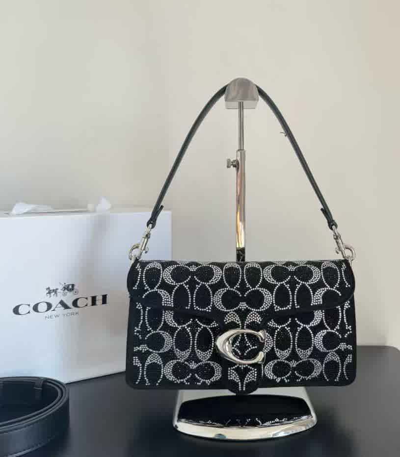 Black Coach Blue Tabby Shoulder Bag