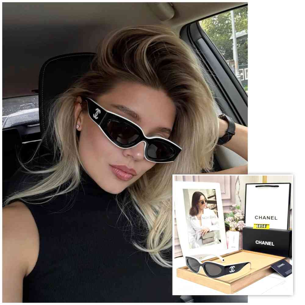 Chanel White Premium Women's Sunglasses-5