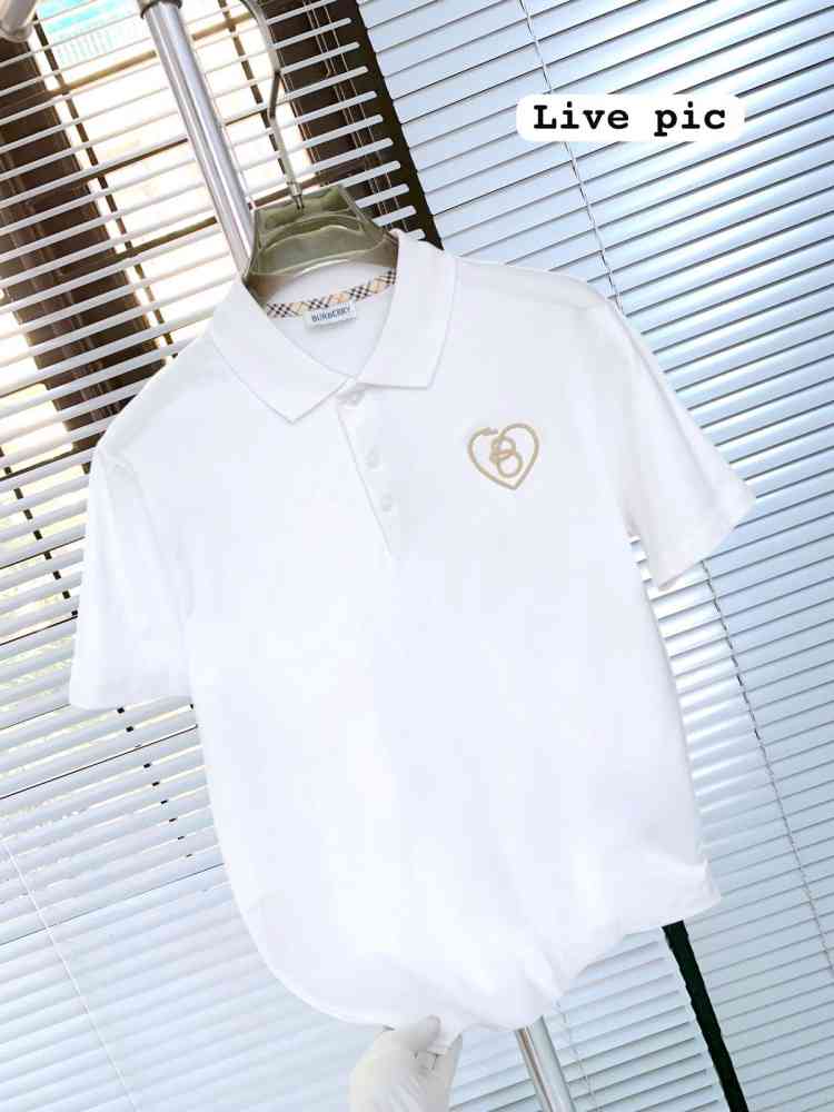 White Burberry Red Premium Exclusive Polo T-shirt