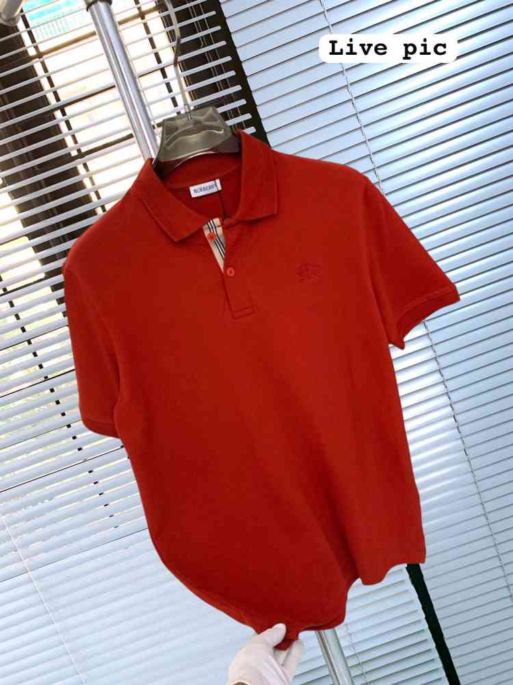 Burberry Red Premium Exclusive Polo T-shirt-thumb-1