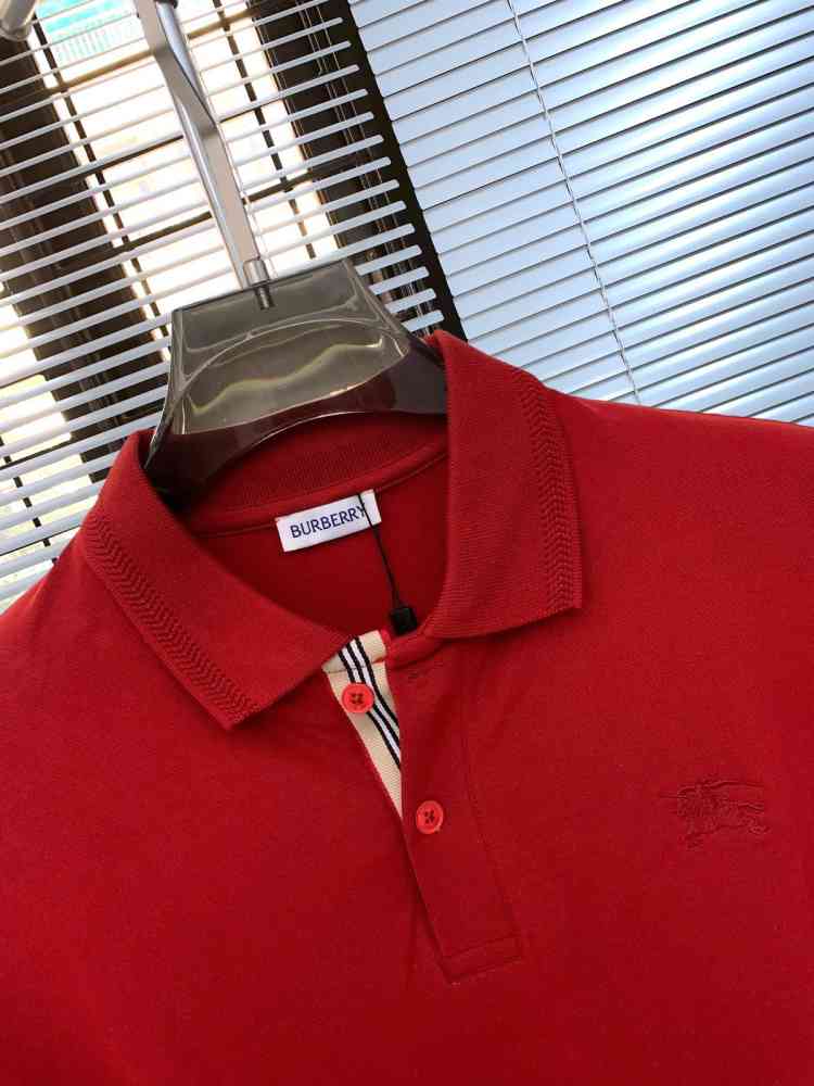 Burberry Red Premium Exclusive Polo T-shirt-thumb-2