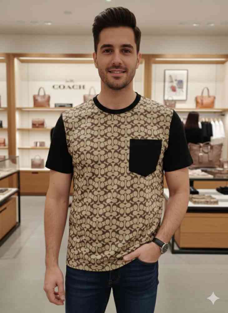 Coach Brown Premium Quality T-shirt-thumb-1