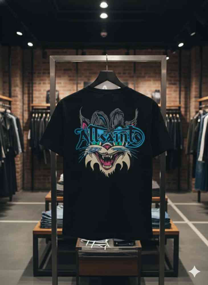 All Saints Black Premium Quality T-shirt-4