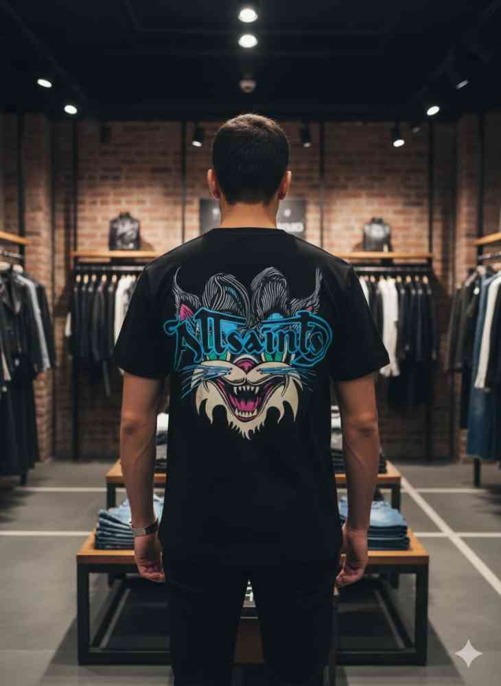 All Saints Black Premium Quality T-shirt-1
