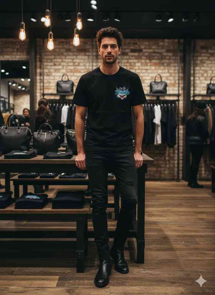 All Saints Black Premium Quality T-shirt-2