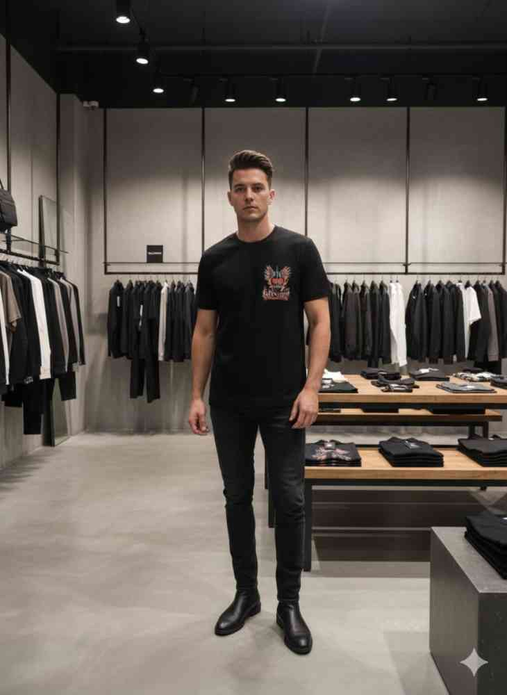 All Saints Black Premium Quality T-shirt-thumb-0