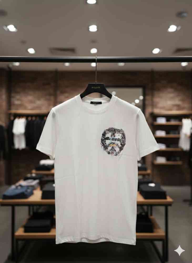 All Saints White Premium Quality T-shirt-2
