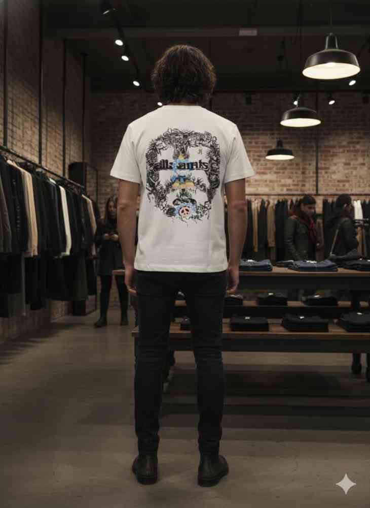 All Saints White Premium Quality T-shirt-4