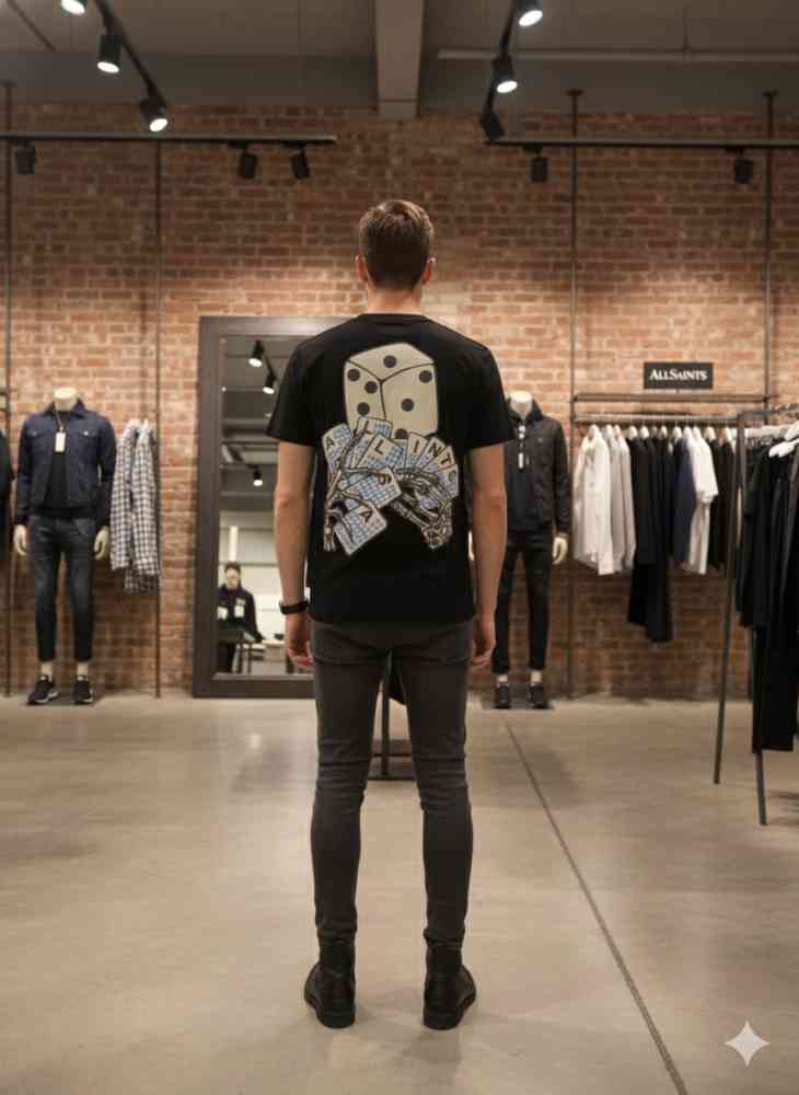 All Saints Black Premium Quality T-shirt-thumb-3