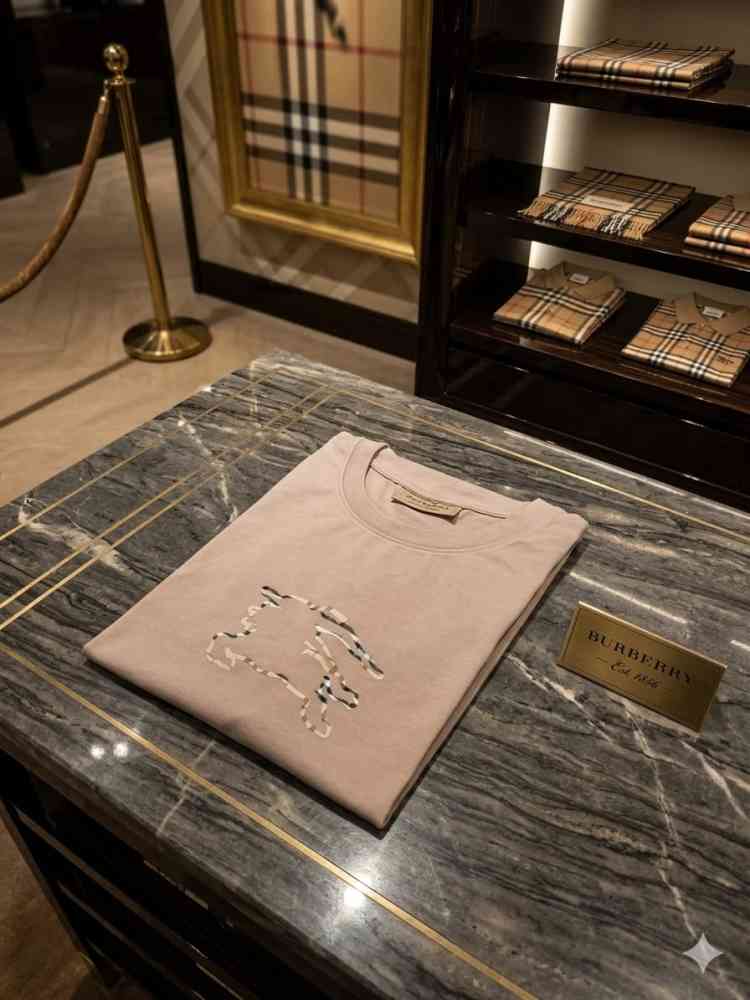 Burberry Brown Premium Exclusive Polo T-shirt-3