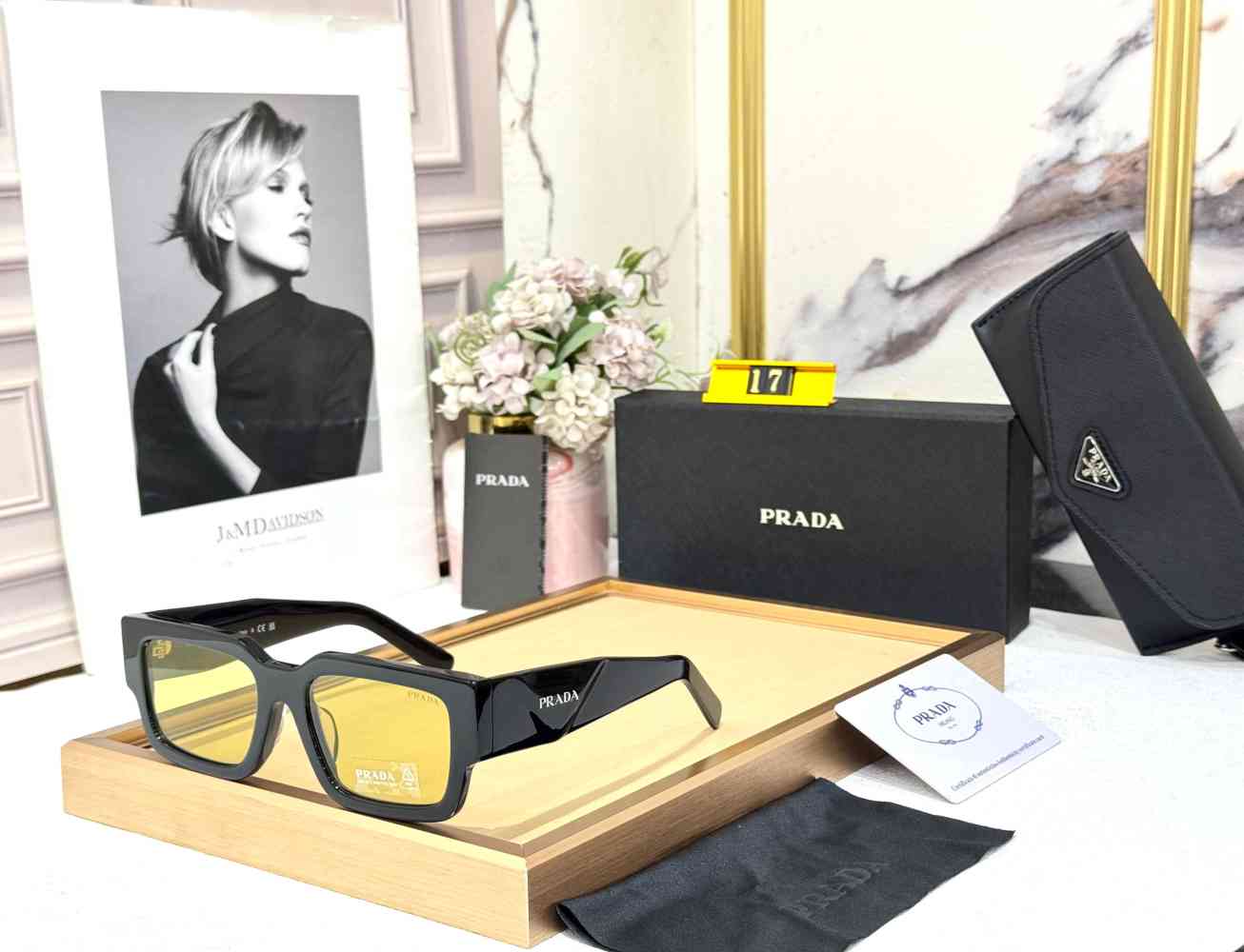 Yellow Prada Green Luxury Premium Quality Sunglasses
