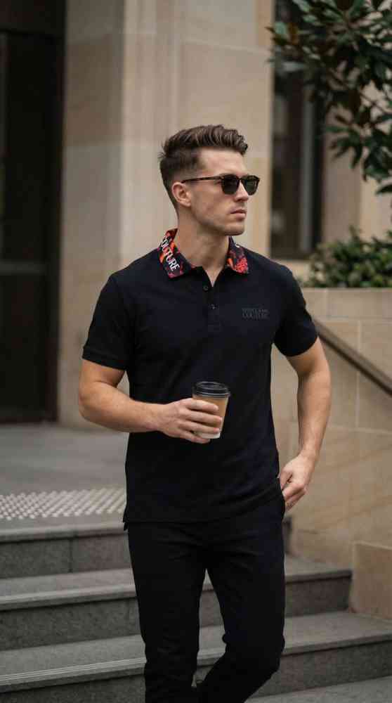Versace Black Premium Quality T-shirt-thumb-1
