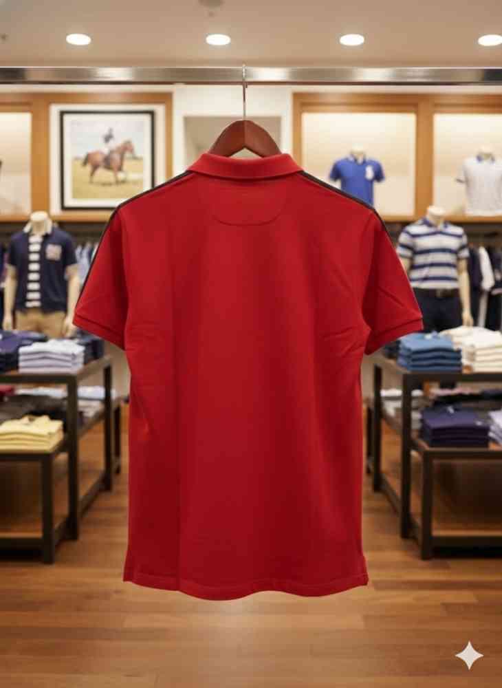 Ralph Lauren Red Premium Collar T-shirt-3