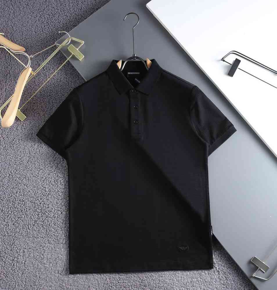 Black Emporio Armani White Cotton T-Shirt