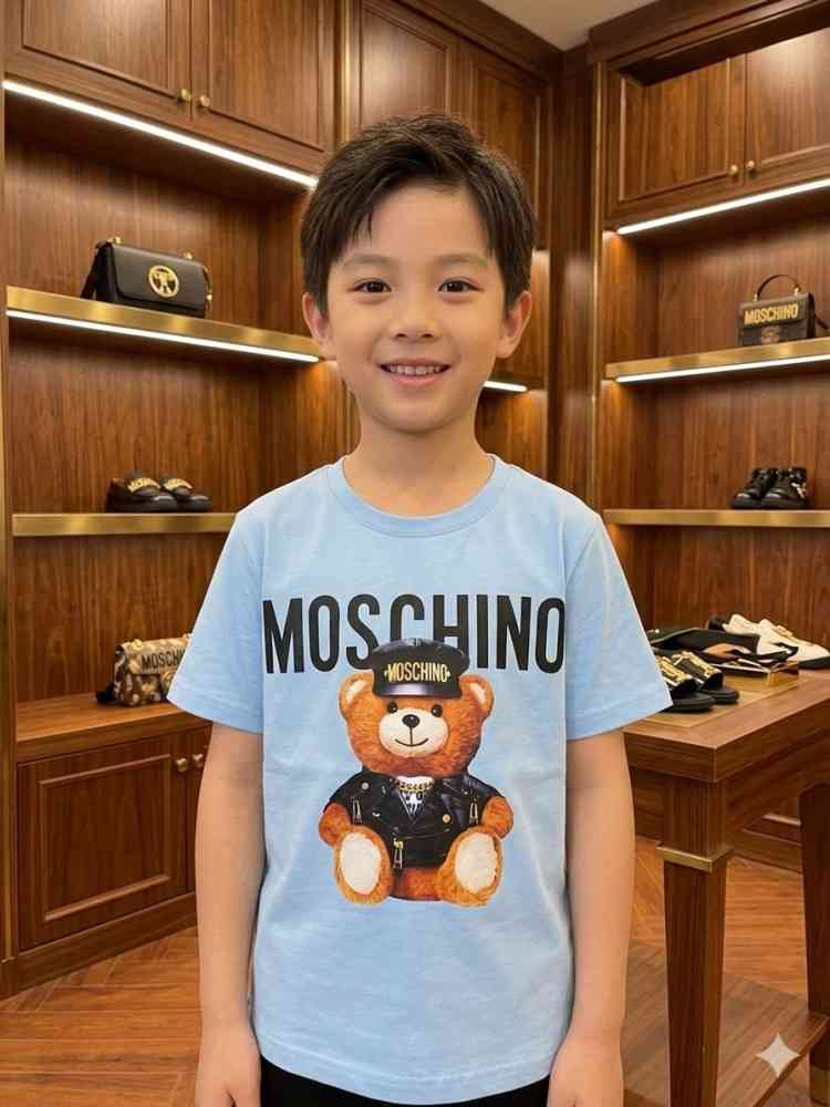 Sky Blue Moschino Purple Premium Quality Kids T-shirt