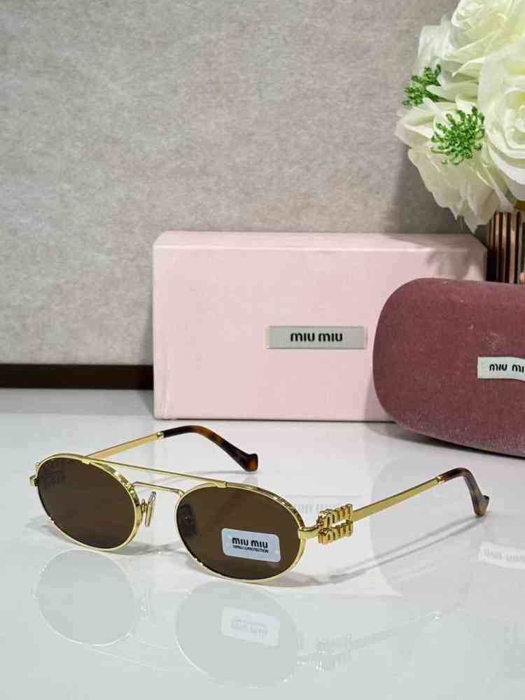 Brown Miu Miu Pink Premium Women's Sunglasses
