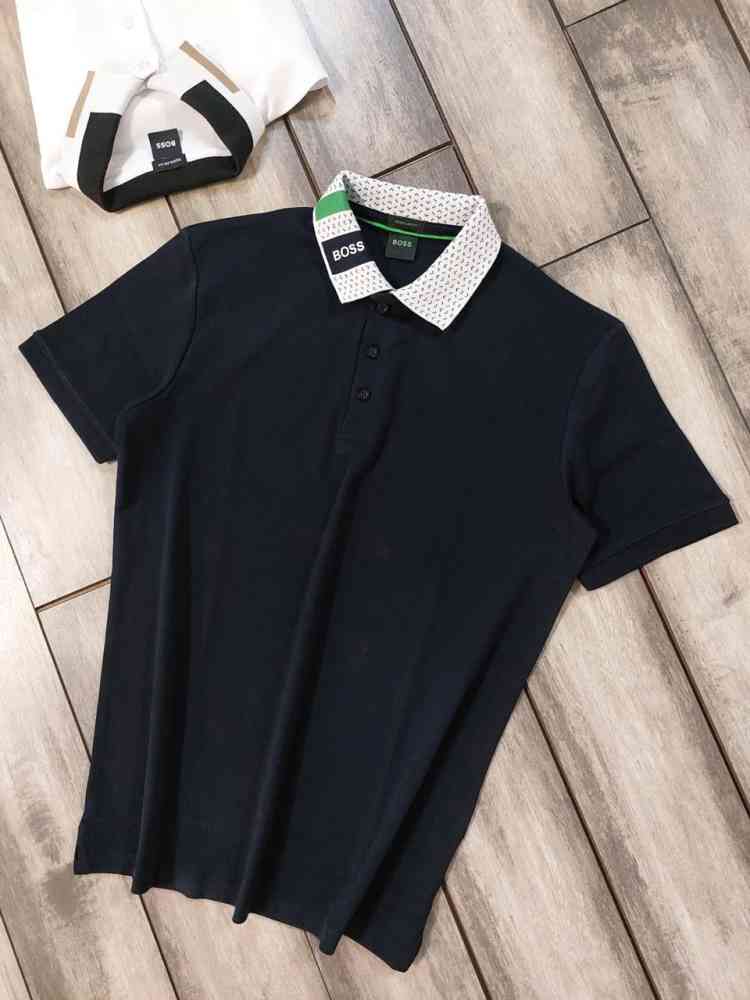 Black Hugo Boss White Premium Quality Polo Tees