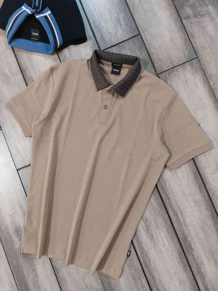 Brown Hugo Boss White Premium Quality Polo Tees