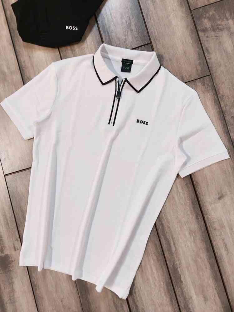 White Hugo Boss Black Premium Quality Polo Tees