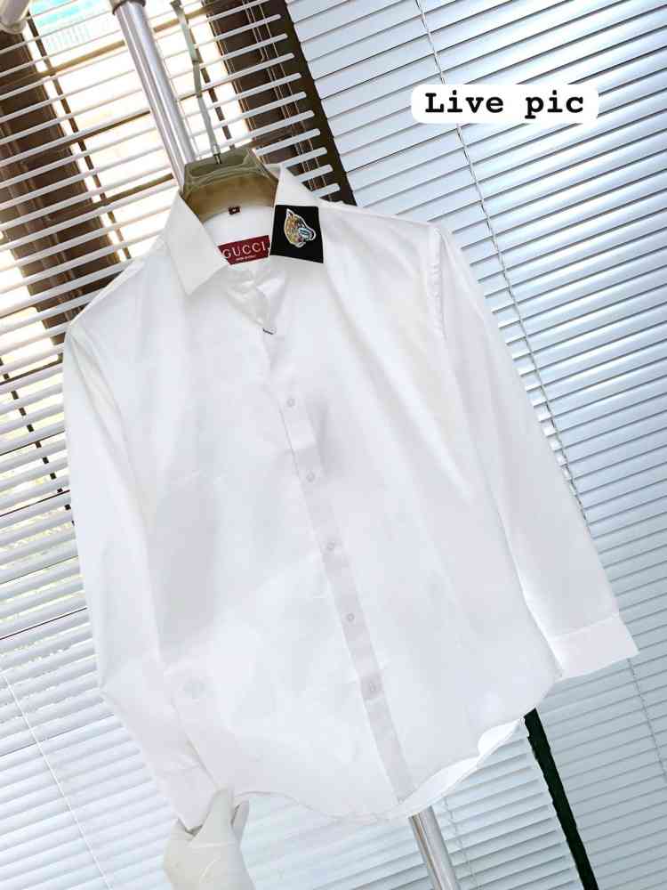 Gucci White Premium Quality Cotton Shirt-1