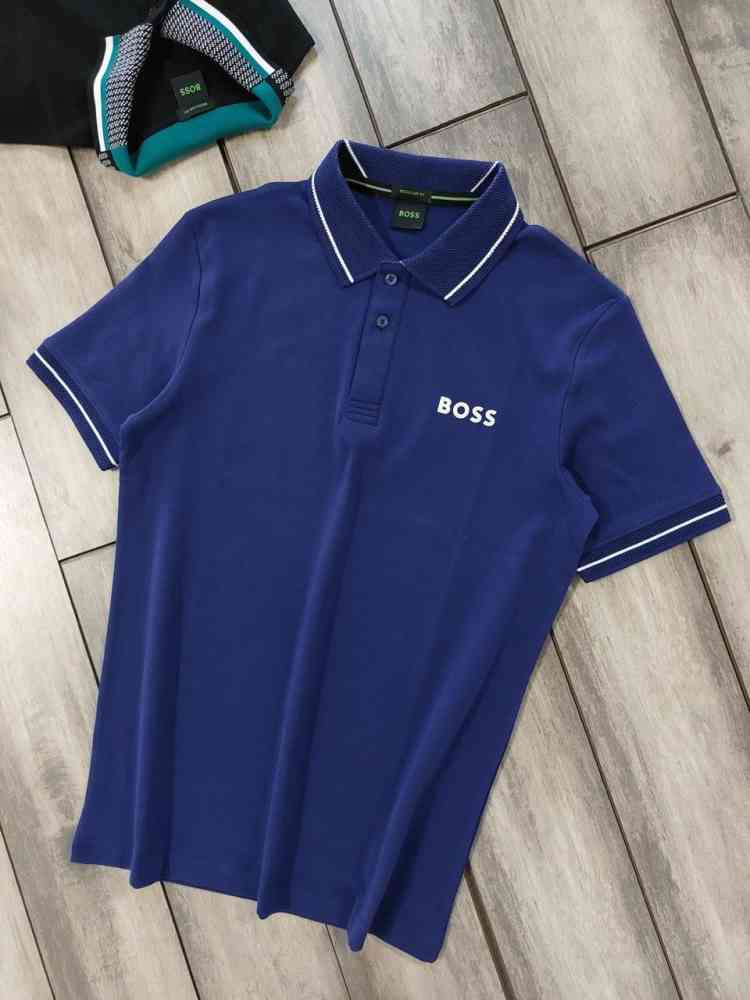 Blue Hugo Boss White Premium Quality Polo Tees
