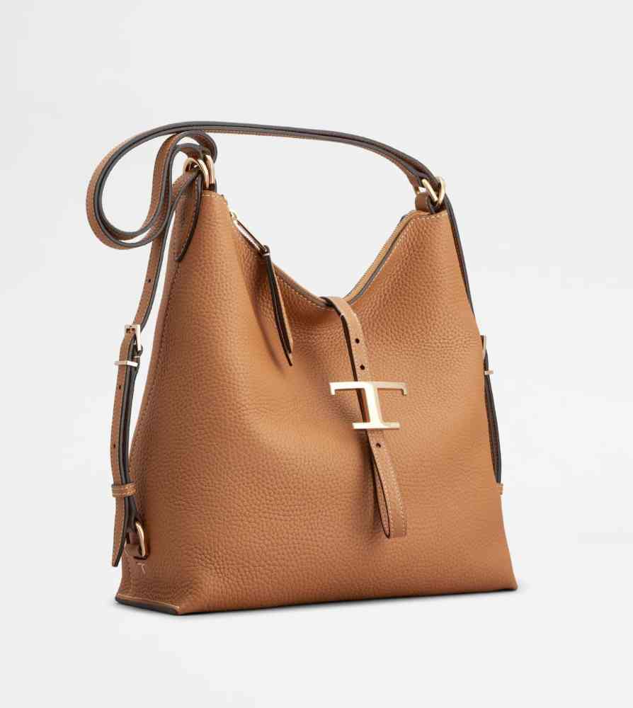 Tod's Timeless Brown Leather Shoulder Bag-thumb-0
