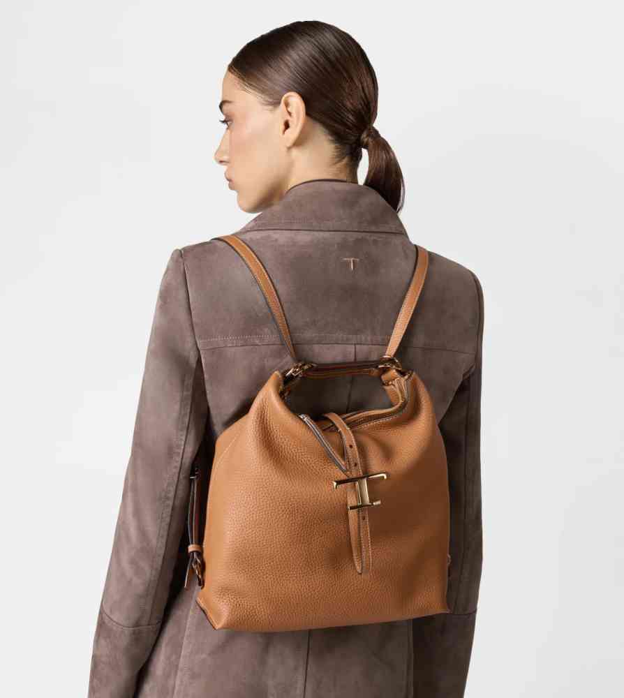 Tod's Timeless Brown Leather Shoulder Bag-thumb-2