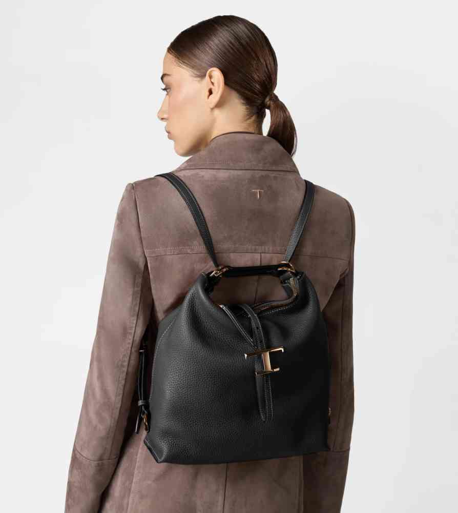 Tod's Timeless Black Leather Shoulder Bag-thumb-1