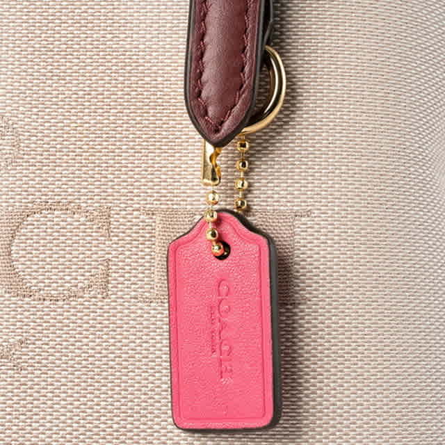 Coach Laurel White & Orange Mollie Colour Block Tote Bag-6