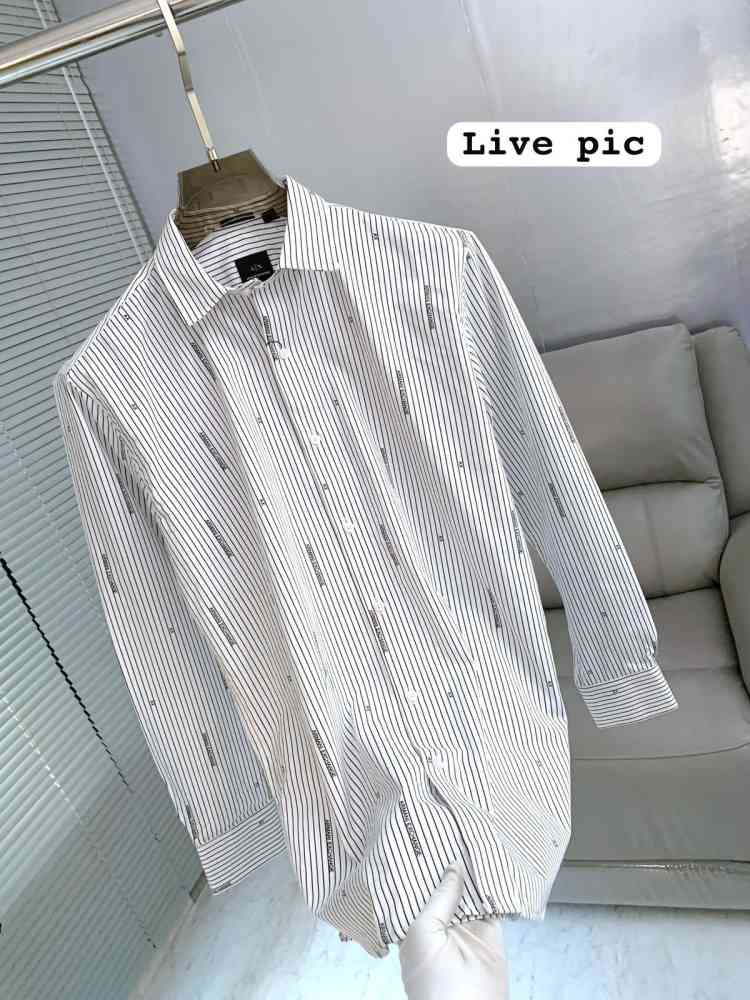 Armani Exchange White Premium Quality Cotton Shirt-thumb-1