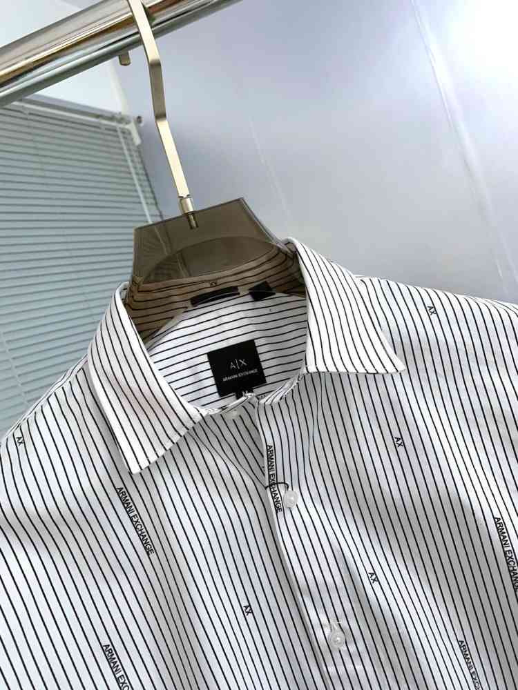 Armani Exchange White Premium Quality Cotton Shirt-thumb-2