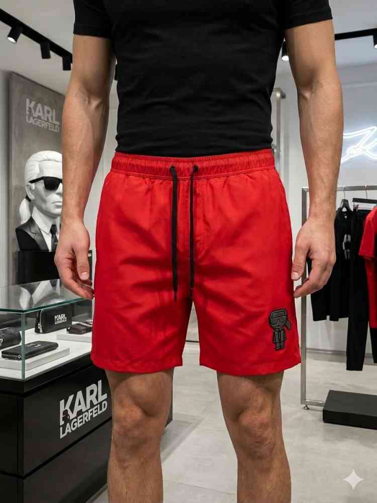Karl Lagerfeld Red Premium Quality Shorts-thumb-0