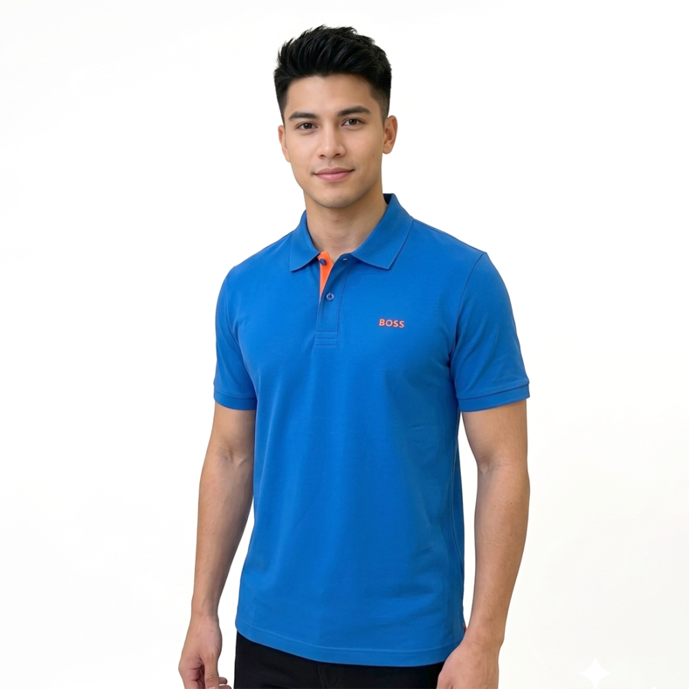 Hugo Boss Blue Premium Quality Polo Tees-thumb-0
