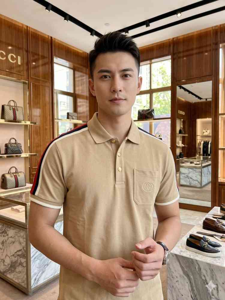 Gucci Brown Premium Quality Polo T-shirt-thumb-0